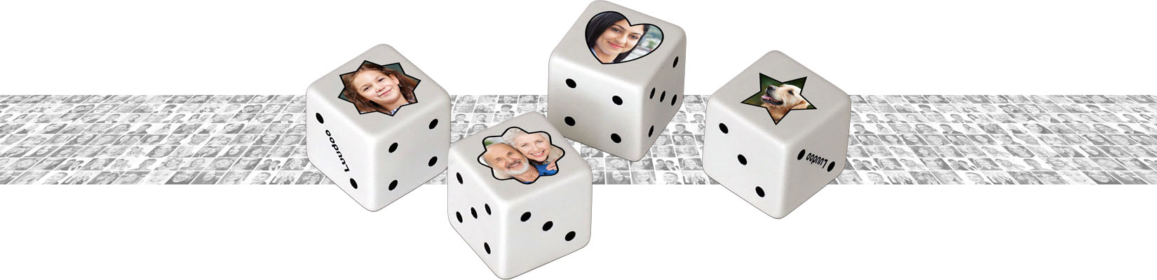 Personalise a gaming dice by printing a picture on one of the dice faces!